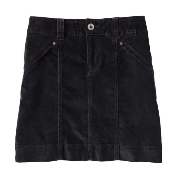 ATHLETA Roseville Flex Corduroy Zip Pockets Charcoal Skirt - Picture 4 of 4